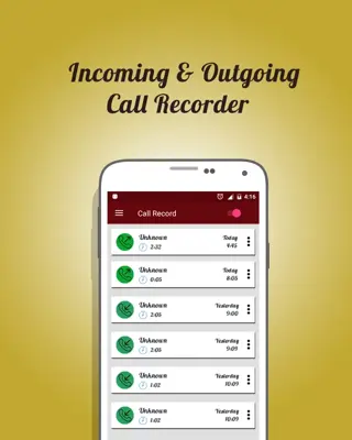 Auto Call Recorder android App screenshot 3